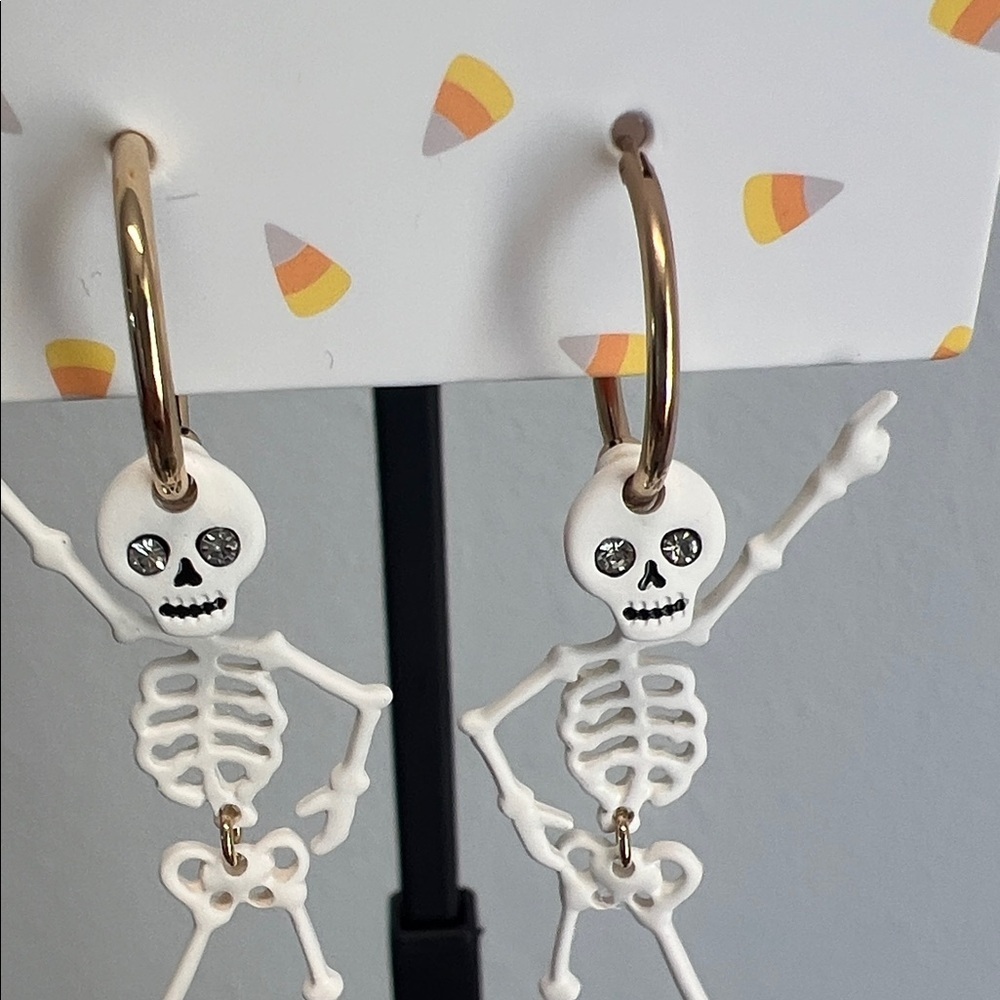True To Form | 🎃 Dancing Skeleton Hoop Earrings 💀 - Picture 3 of 6